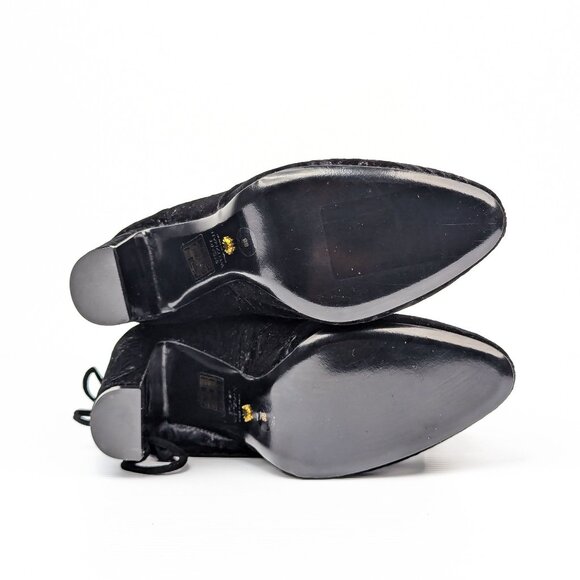 Stuart Weitzman Women Vidaland Black Stretch Velvet OTK Boots size 8 - Picture 5 of 11